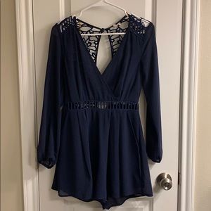 Navy blue romper